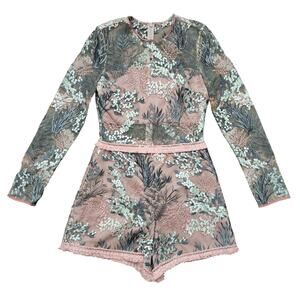 Alexis Ariel Marine Illusion Long Sleeve Romper Size Small